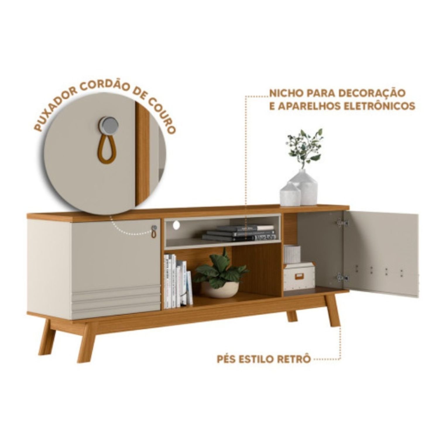 Litte Colorado 棚 Rack Colorado 1,80 Metros Nature/Off White Línea Brasil