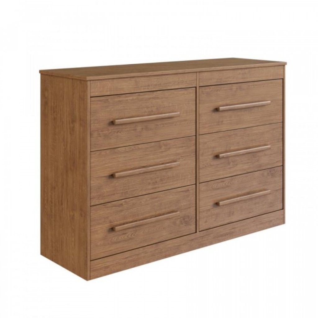 Cômoda 6 Gavetas 100% MDF Arizona Nogueira Doripel