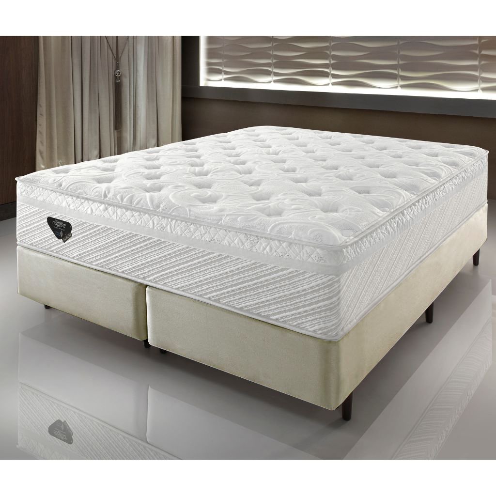 Conjunto Cama Box Mola Verticoil Versatille Fresh Queen 158x198x61