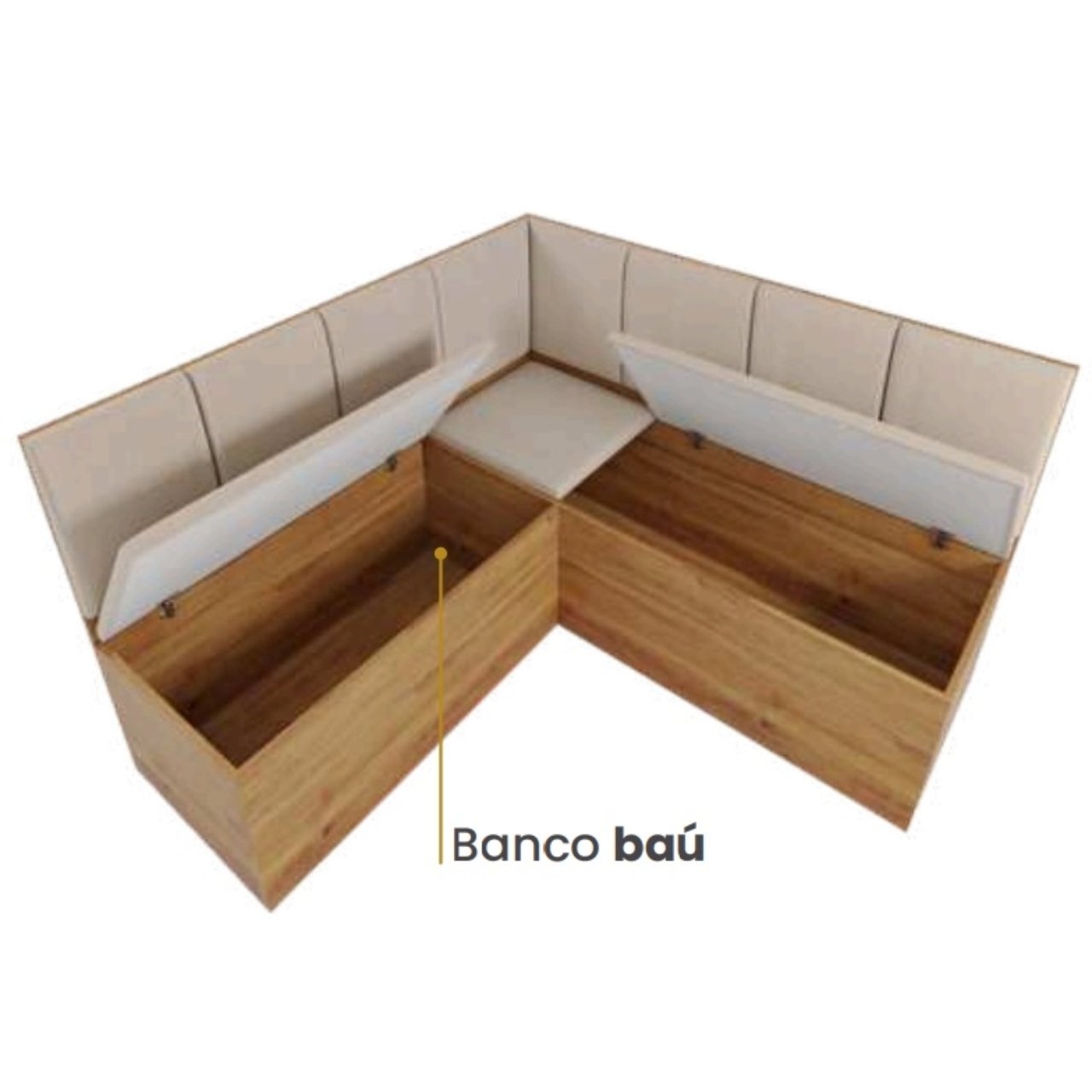Conjunto Canto Alemão c/ Mesa Cold OFF e 2 Cadeiras Veneza Viero