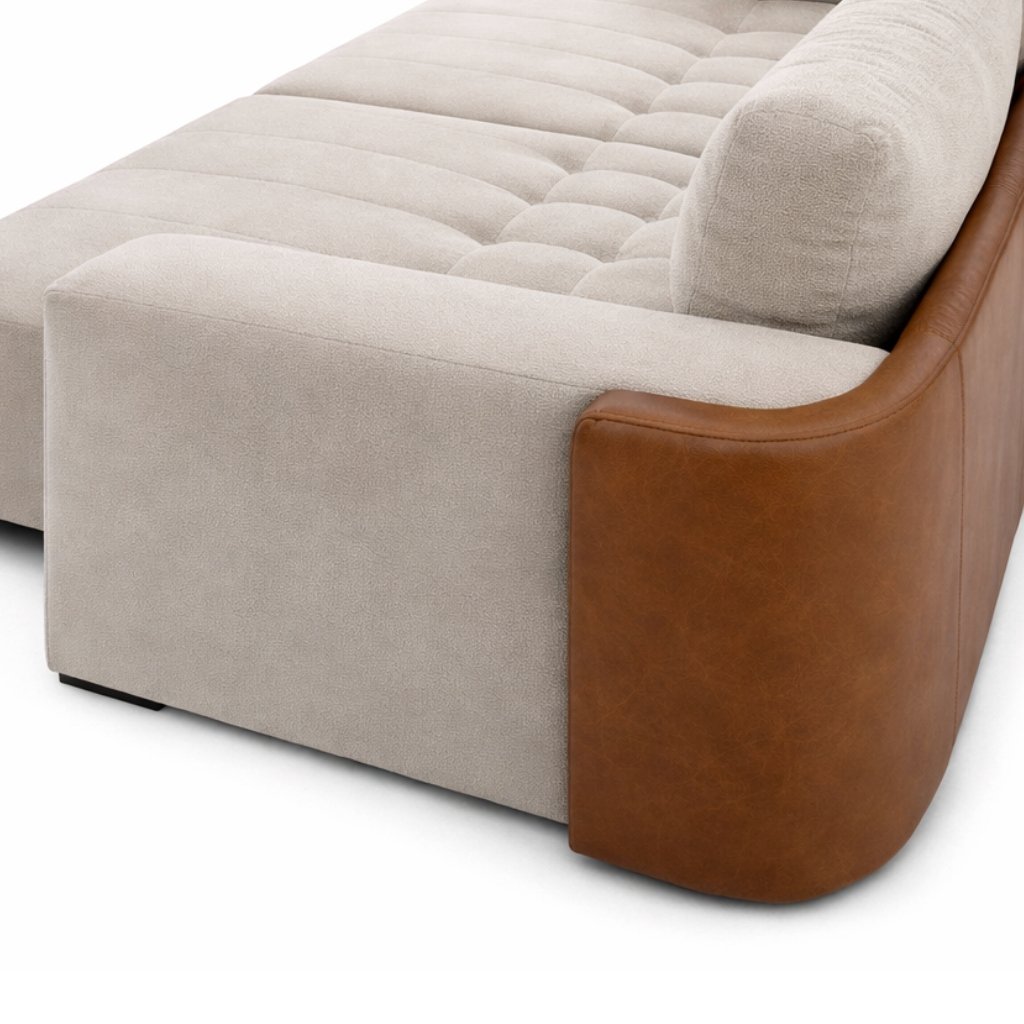 Sof&aacute; Caixa Zero 2,88m Maggiore - detalhe das costas envelopadas