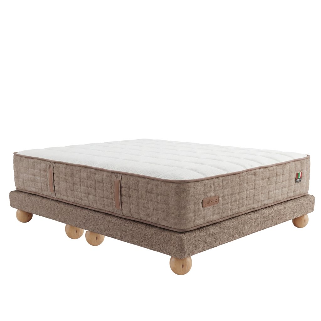Conjunto Cama Box Pura Espuma Maze Queen 158x198x56 Ecoflex