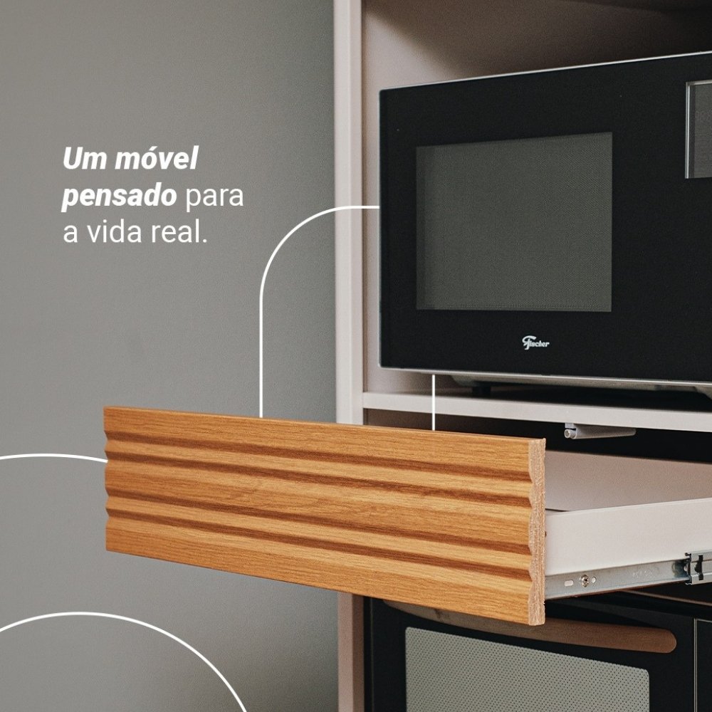 Mais detalhes da Cozinha Modulada Organic Delmarco