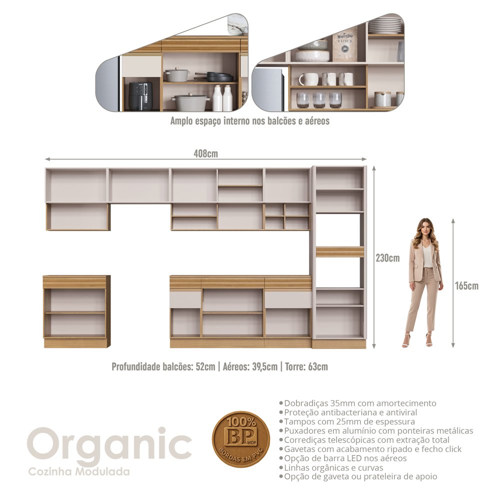 Detalhes da cozinha Organic Delmarco